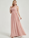 V Neckline Empire Pleated Chiffon Bridesmaid Dress - Zoe