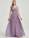 Floor length V neckline chiffon Bridesmaid Dress Zoe