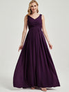 Floor length V neckline chiffon Bridesmaid Dress Zoe