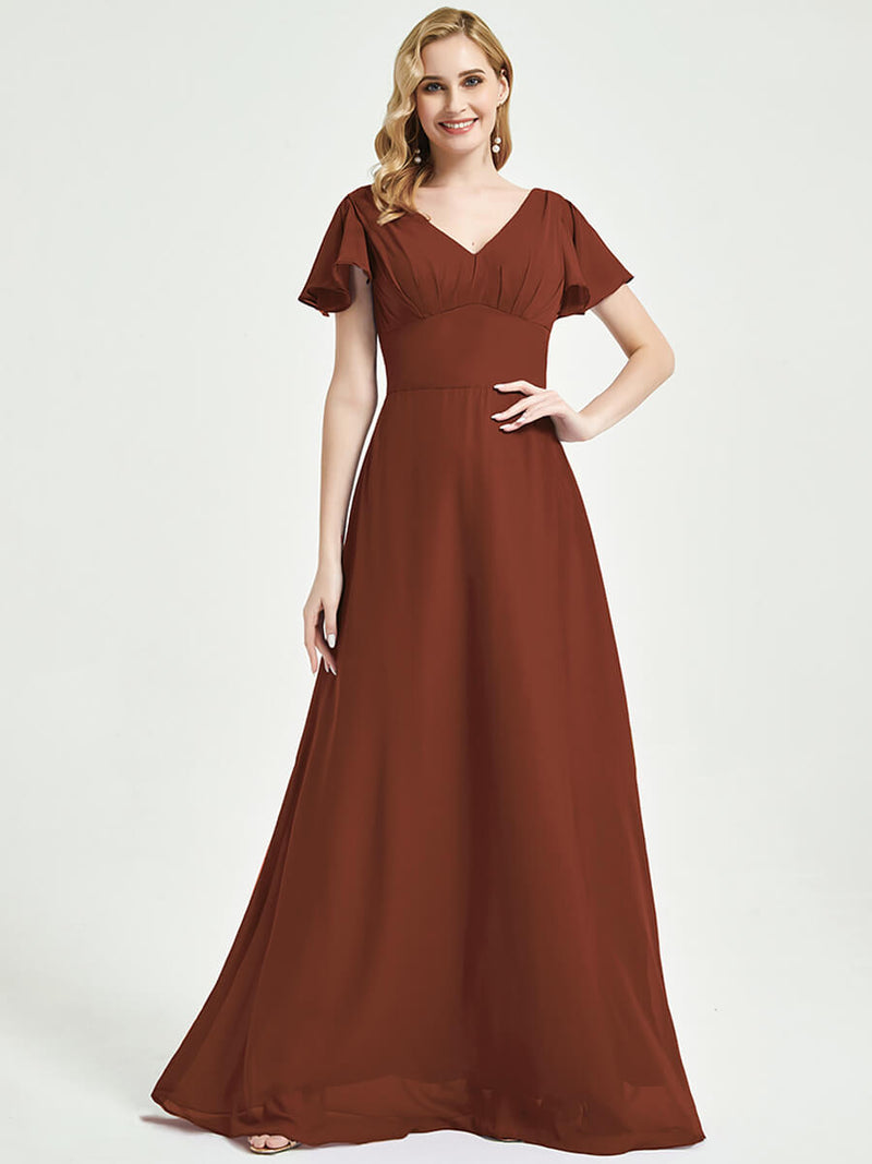 Cinnamon Rose Chiffon Bridesmaid Dress Ulanni