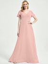 Dusty Pink Chiffon Bridesmaid Dress Ulanni