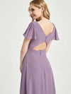 Ulanni- Empire Bridesmaid Dress  With Sleeves On Each Side Of The Shoulder
