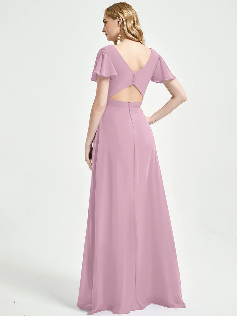 Mauve Chiffon Bridesmaid Dress Ulanni