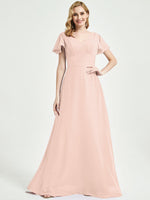 Pearl Pink Chiffon Bridesmaid Dress Ulanni