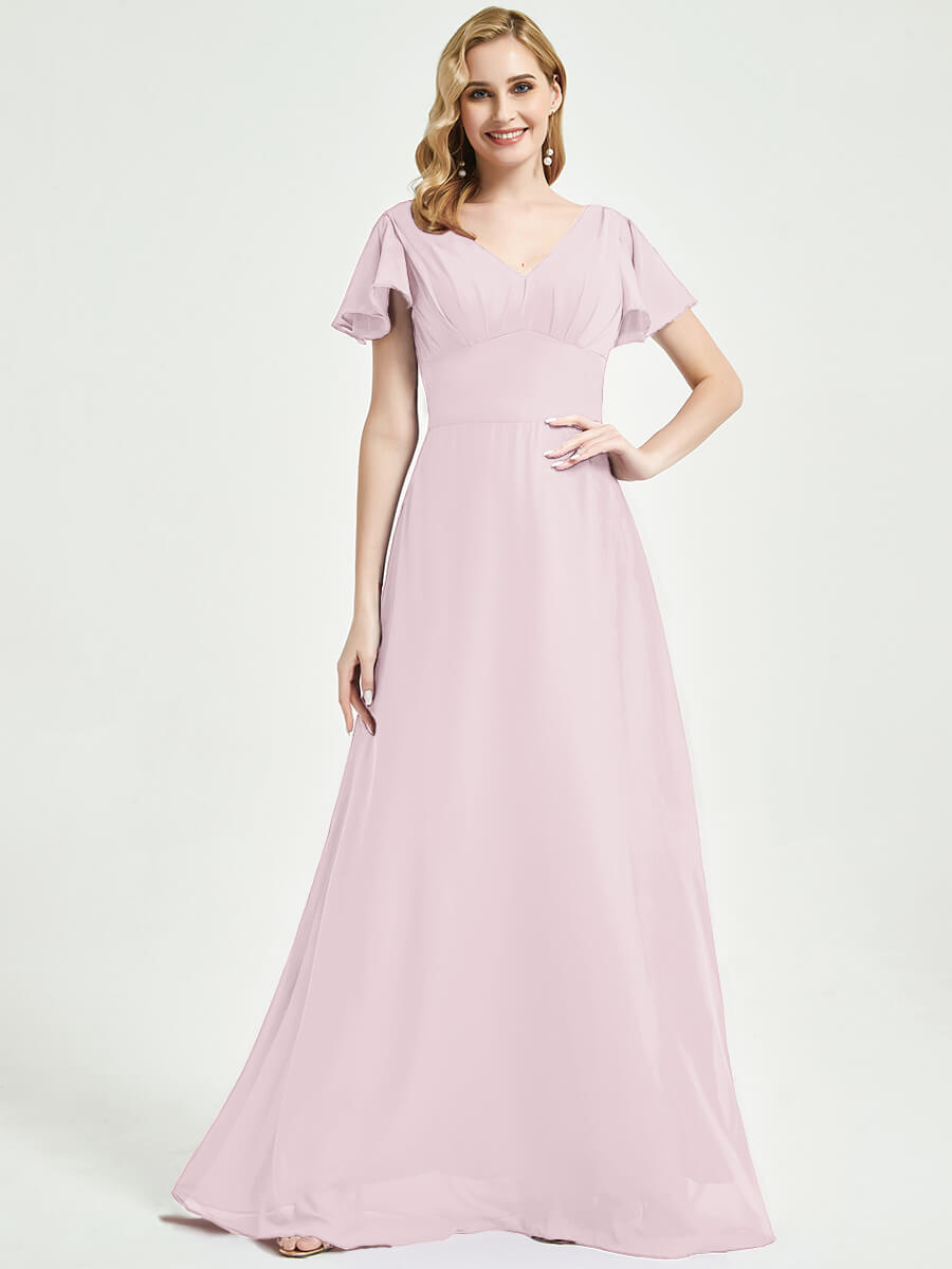 Pale Rose Chiffon Bridesmaid Dress Ulanni