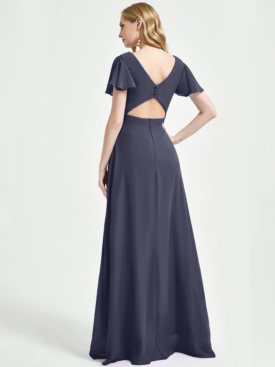 Stormy Empire Bridesmaid Dress With A-line Silhouette