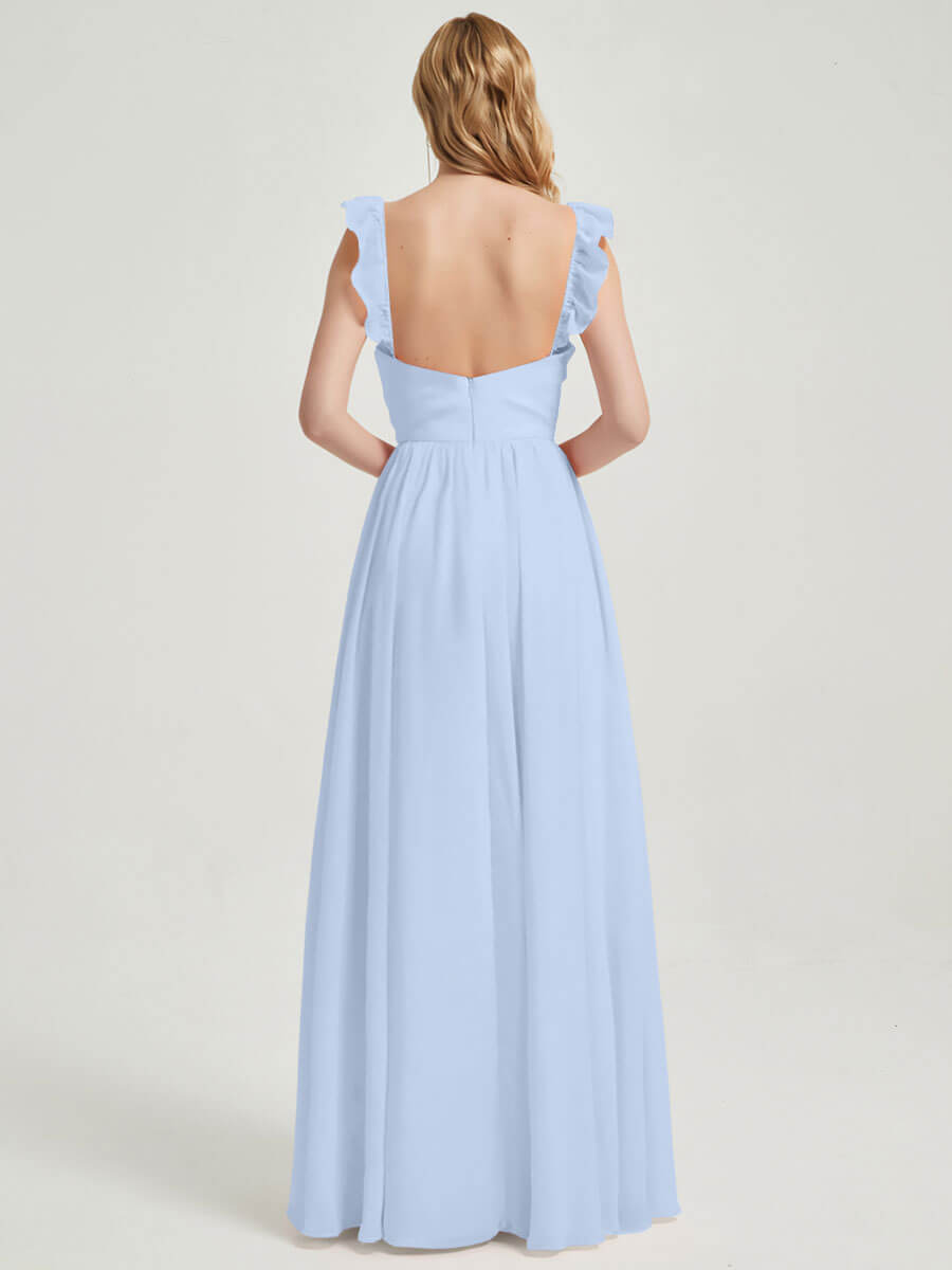 Cornflower Blue CONVERTIBLE Chiffon Bridesmaid Dress-Wynne