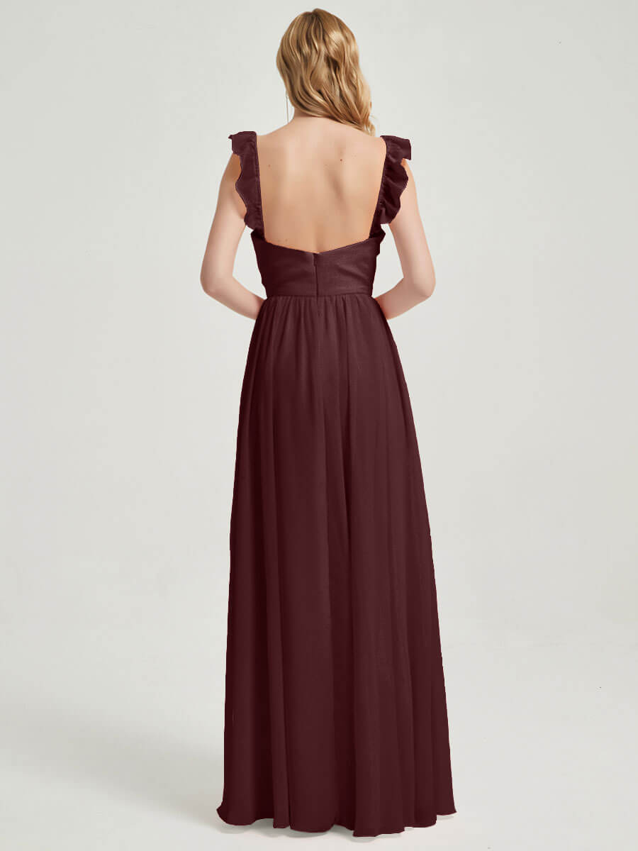 Cabernet CONVERTIBLE Chiffon Bridesmaid Dress-Wynne