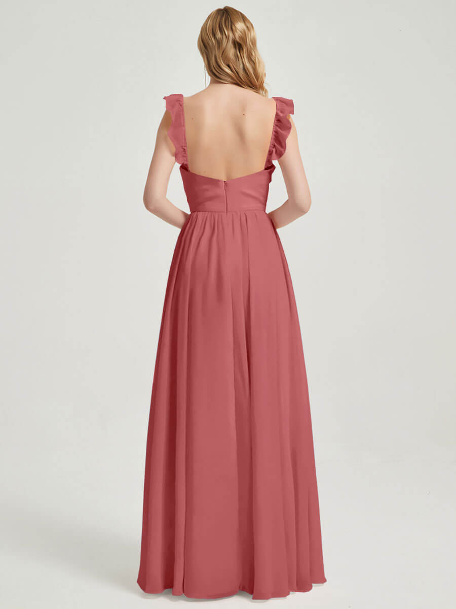Desert Rose CONVERTIBLE Chiffon Bridesmaid Dress-Wynne