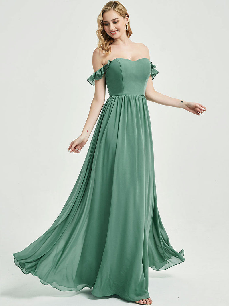 Pale Rose 3 In 1 Convertible Chiffon Floor Length Bridesmaid Dress