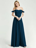 Ink Blue CONVERTIBLE Chiffon Bridesmaid Dress-Wynne