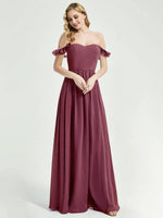Mulberry CONVERTIBLE Chiffon Bridesmaid Dress-Wynne