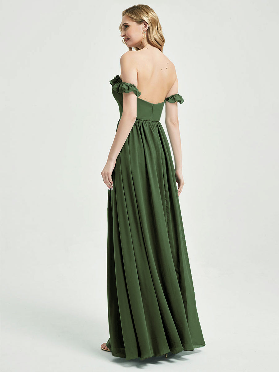 Olive CONVERTIBLE Chiffon Bridesmaid Dress-Wynne