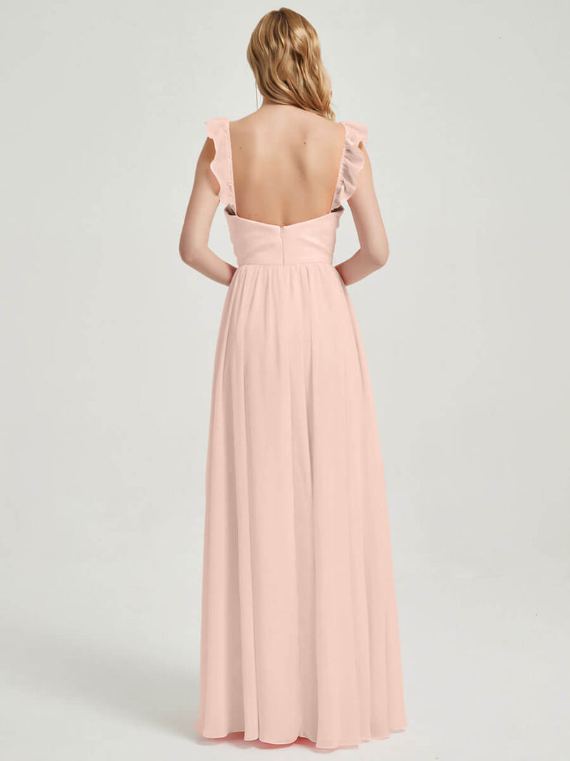 Pearl Pink CONVERTIBLE Chiffon Bridesmaid Dress-Wynne