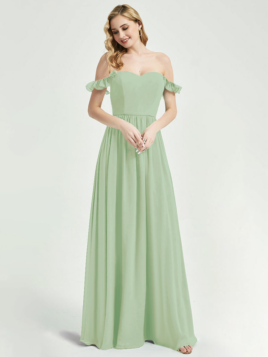 Sage Green 1 Of 3 Convertible Ways Chiffon Bridesmaid Dress Wynne – NZ