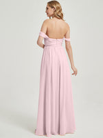 Blush Pleated CONVERTIBLE Chiffon Bridesmaid Dress Kennedy