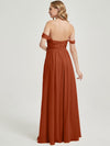 Burnt Orange CONVERTIBLE Chiffon Bridesmaid Dress-Kennedy