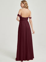 Burgundy CONVERTIBLE Chiffon Bridesmaid Dress-Kennedy