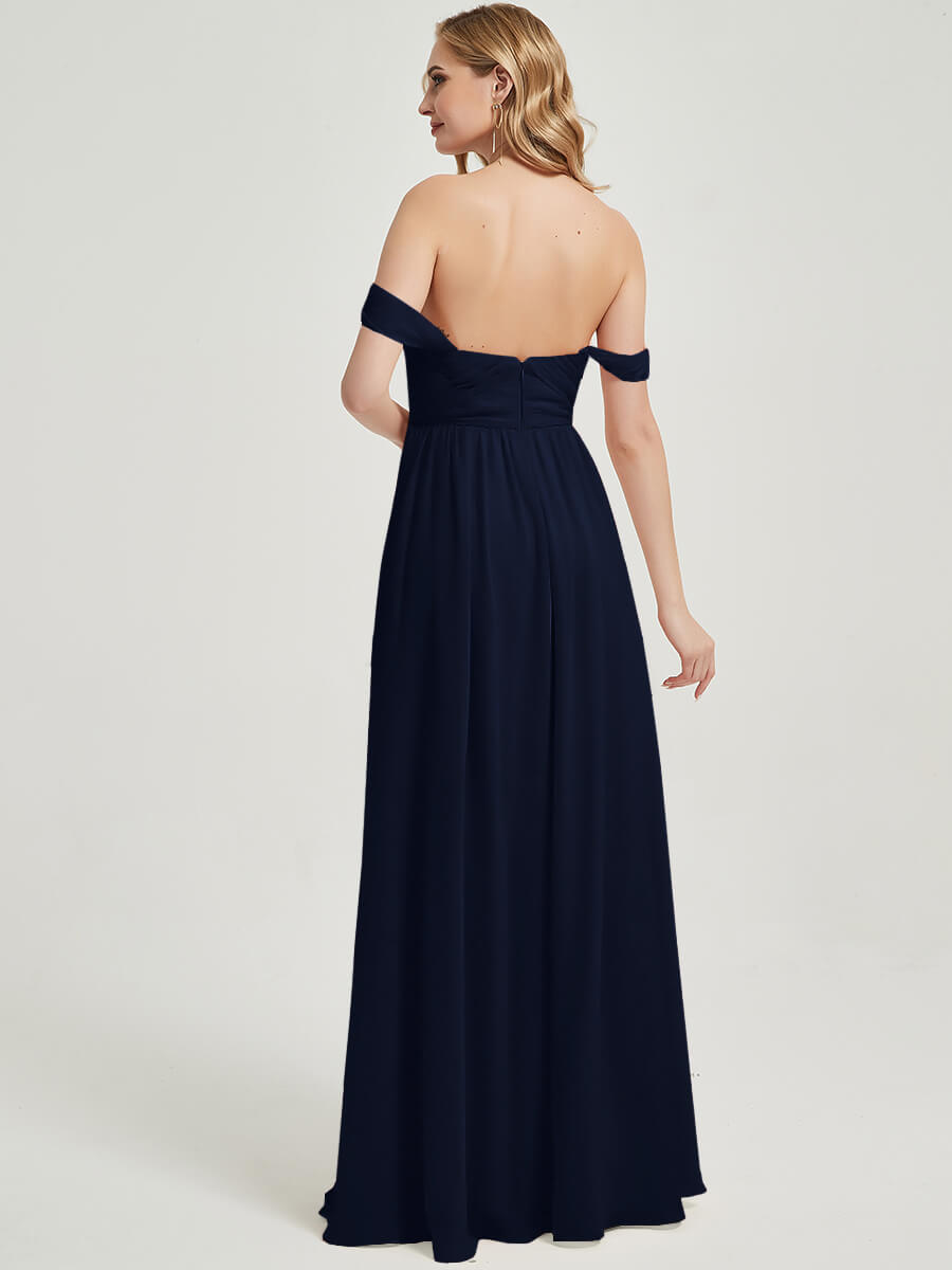 Dark Navy CONVERTIBLE Chiffon Bridesmaid Dress