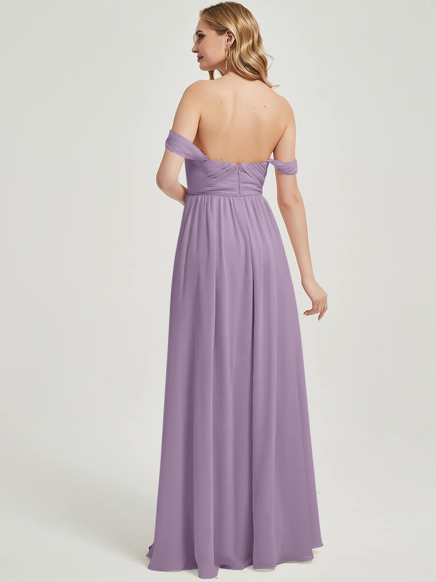 Dusty Purple CONVERTIBLE Chiffon Bridesmaid Dress