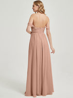 English Rose Pleated CONVERTIBLE Chiffon Bridesmaid Dress Kennedy