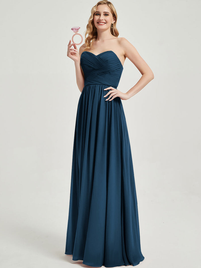 Ink Blue CONVERTIBLE Chiffon Bridesmaid Dress