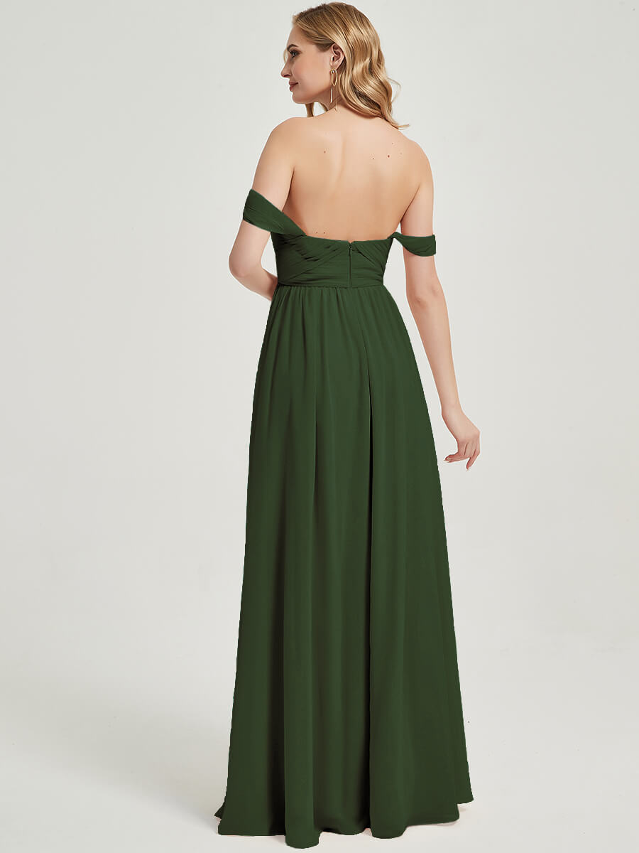 Olive  CONVERTIBLE Chiffon Bridesmaid Dress-Kennedy