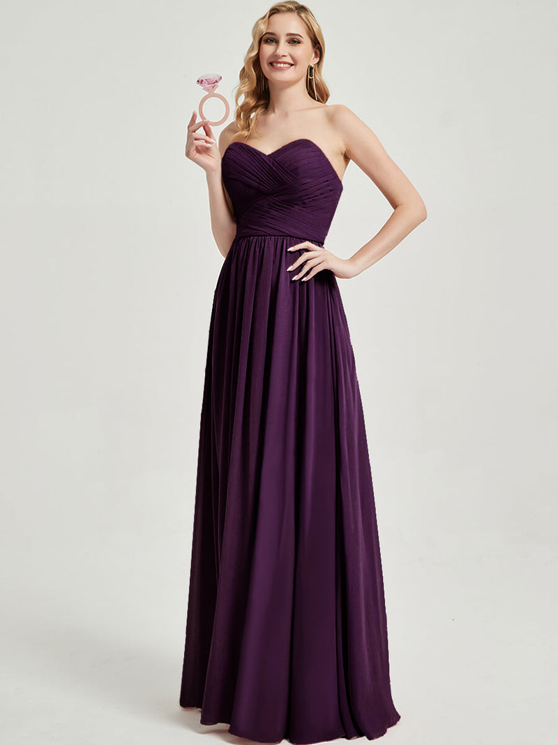 Plum CONVERTIBLE Chiffon Bridesmaid Dress