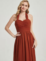 Pale Rose Pleated Convertible Maxi Chiffon Bridesmaid Dress