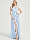 Eliza Floor length chiffon fabric bridesmaid dress