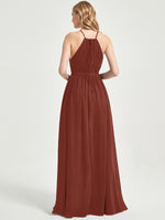 Cinnamon Rose Wrap Chiffon Bridesmaid Dress - Eliza