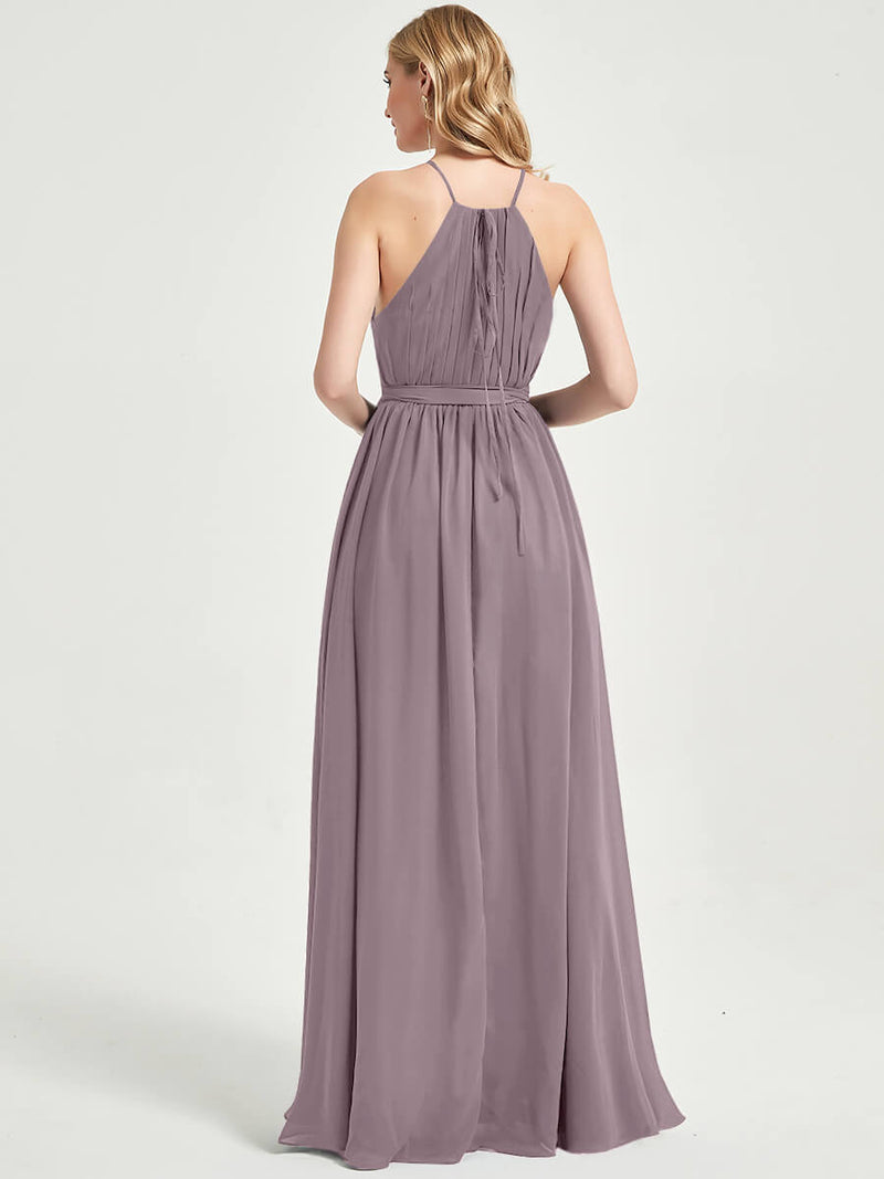 Floor length dainty keyhole bridesmaid dress Eliza 