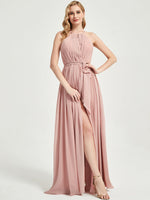 Eliza Floor length wrap feature and flowy silhouette bridesmaid dress