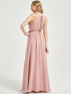 Eliza Floor length dainty keyhole bridesmaid dress