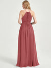 Floor length dainty keyhole bridesmaid dress Eliza