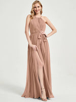 English Rose Wrap Chiffon Bridesmaid Dress - Eliza