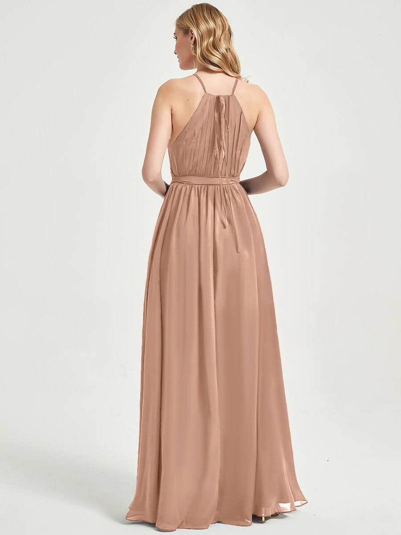 English Rose Wrap Chiffon Bridesmaid Dress - Eliza