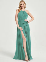 Eucalyptus Wrap Chiffon Bridesmaid Dress - Eliza