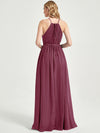 Floor length dainty keyhole bridesmaid dress Eliza