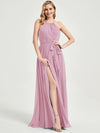 Eliza Floor length chiffon fabric bridesmaid dress