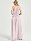 Pale Rose Wrap Chiffon Bridesmaid Dress - Eliza