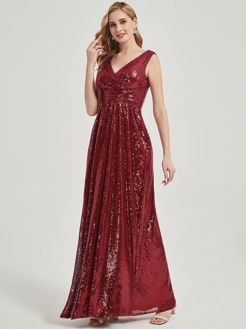 Wine sequin bridesmaid dresses new arrivals