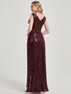 Cabernet V Cutting Sleeveless Sequined Bridesmaid Dress - Dawson