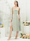 Sage Green Button Satin bridesmaid dresses NZ Bridal AA30511 Ceci c