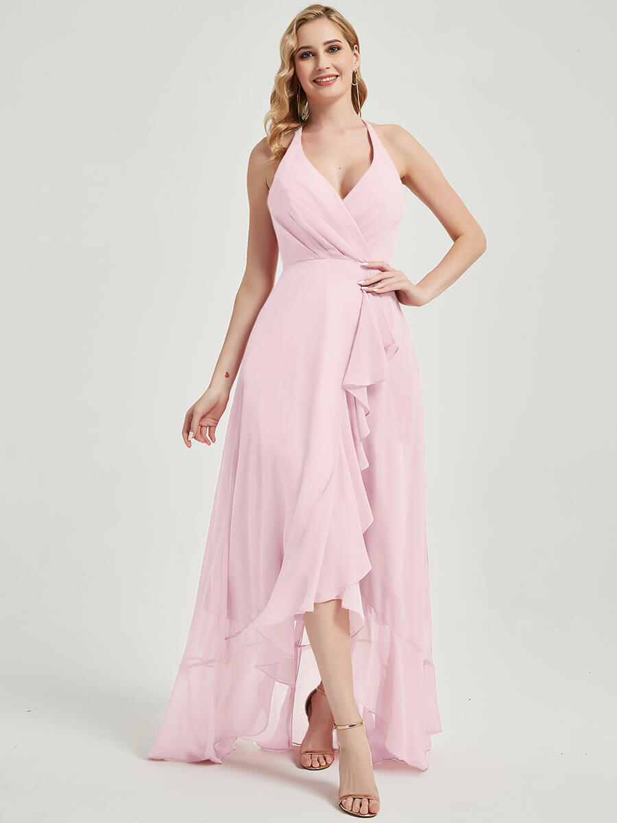 Blush Chiffon Bridesmaid Dress Kyomi
