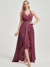 Mulberry Chiffon Bridesmaid Dress Kyomi With V Neckline