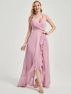 Mauve Chiffon Bridesmaid Dress Kyomi With V Neckline