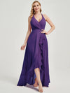 Royal Purple Chiffon Bridesmaid Dress Kyomi With V Neckline