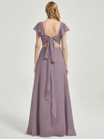 Dusk Rushed V Cut Split Bridesmaid Dress Ella