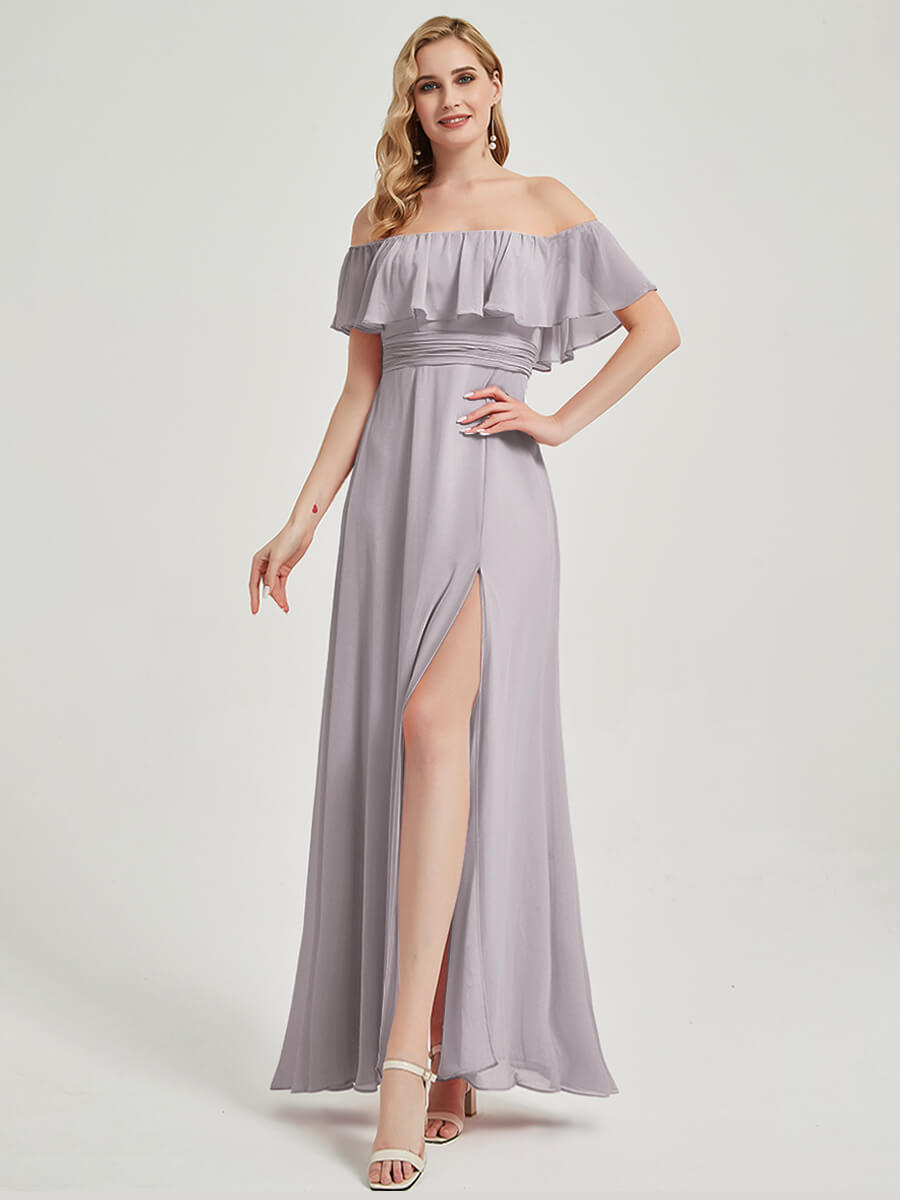 2 Ways Convertible Chiffon Bridesmaid Dress Iris